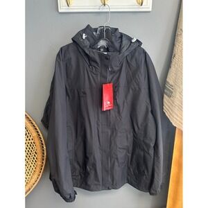 Camel Crown Womens Size XXL Windbreaker Jacket Black 3 in 1 Zip Hooded Coat NWT
